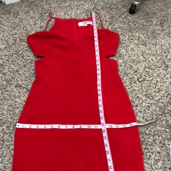 Badgley Mischka Odessa Crossover Cut Out Sides Dress Size 4 - Picture 10 of 11